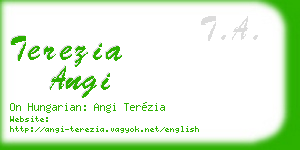 terezia angi business card